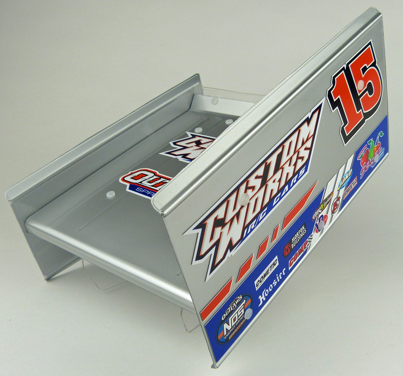 Flat X Sprint Top Wing W Mounts Custom Works Rc